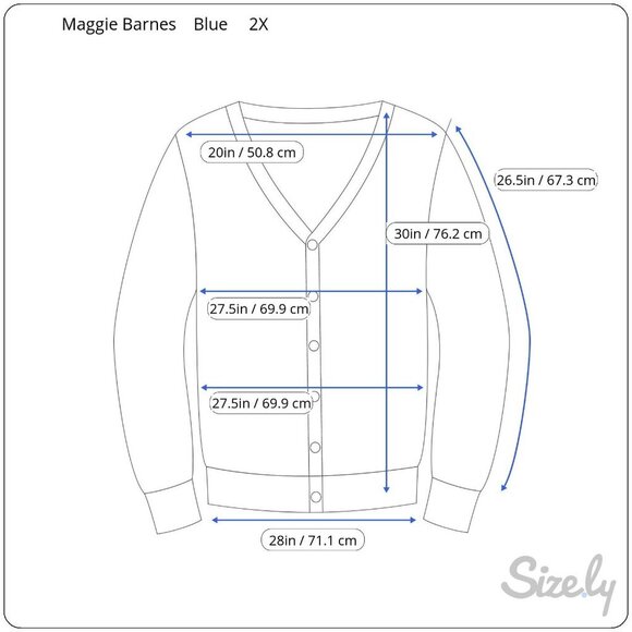 Maggie Barnes Womens Blue Button-Front Knit Beaded Long Sleeve Cardigan Sweater - Picture 8 of 9